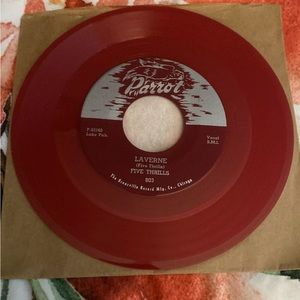 Five Thrills Girl Of My Dreams / Laverne 45 Rpm Red Vinyl Parrot Records Repro